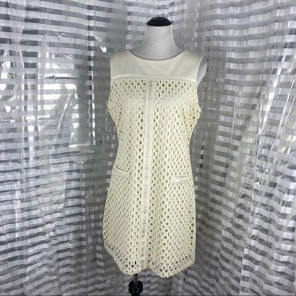 Linea Domani Eyelet Cream Color Dress - Picture 2 of 8